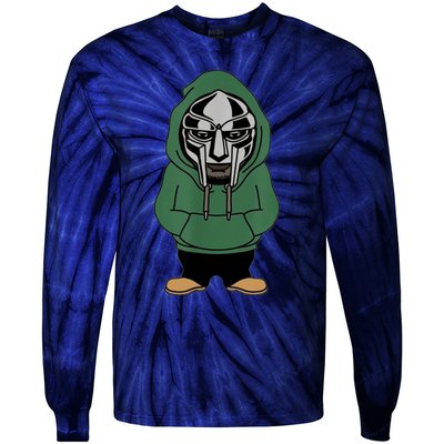 Doom Mask Super Villain All Caps Rap Tie-Dye Long Sleeve Shirt