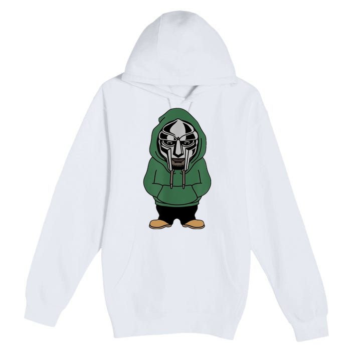 Doom Mask Super Villain All Caps Rap Premium Pullover Hoodie