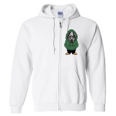 Doom Mask Super Villain All Caps Rap Full Zip Hoodie