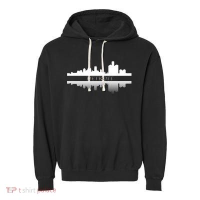 Detroit Mirrored Skyline Garment-Dyed Fleece Hoodie
