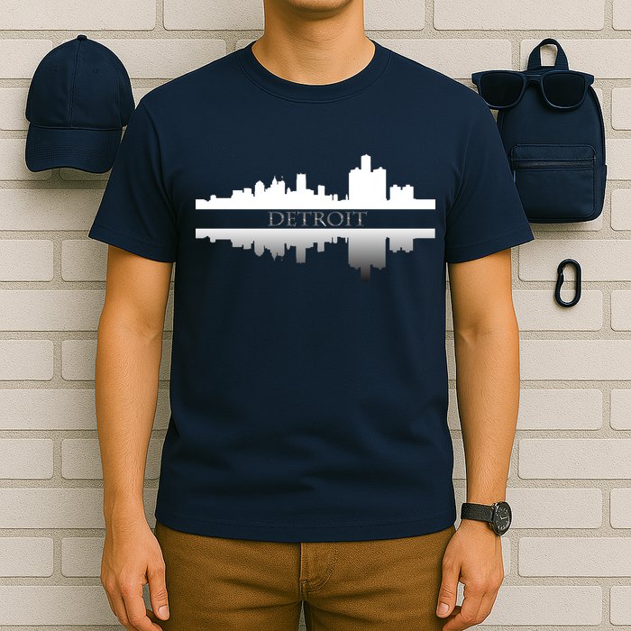 Detroit Mirrored Skyline T-Shirt