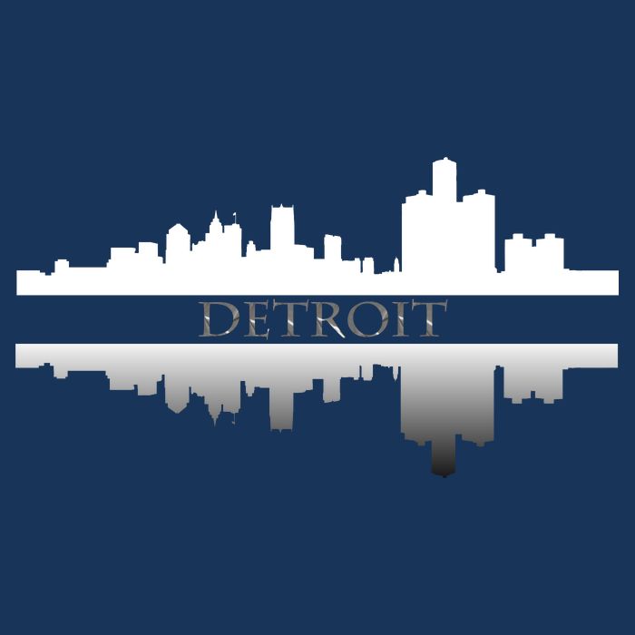 Detroit Mirrored Skyline T-Shirt