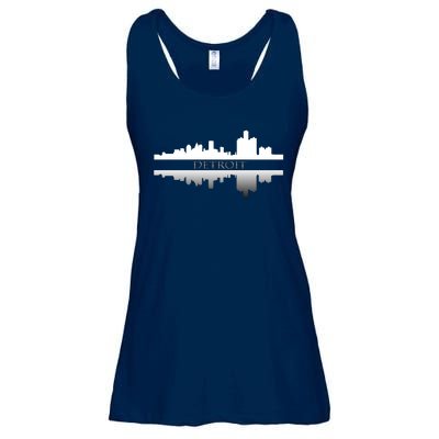 Detroit Mirrored Skyline Ladies Essential Flowy Tank