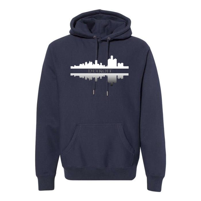 Detroit Mirrored Skyline Premium Hoodie