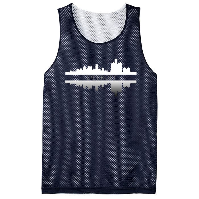 Detroit Mirrored Skyline Mesh Reversible Basketball Jersey Tank