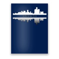 Detroit Mirrored Skyline Poster