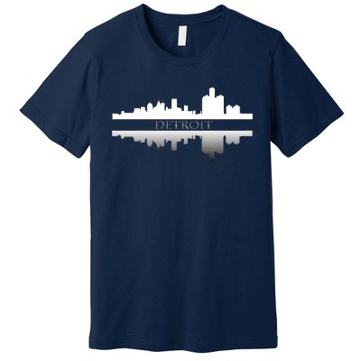 Detroit Mirrored Skyline Premium T-Shirt