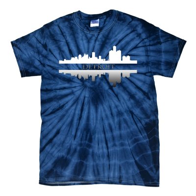 Detroit Mirrored Skyline Tie-Dye T-Shirt