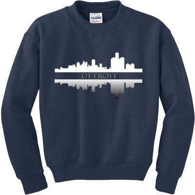 Detroit Mirrored Skyline Kids Sweatshirt