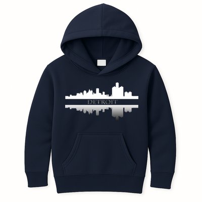 Detroit Mirrored Skyline Kids Hoodie