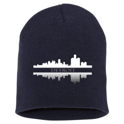 Detroit Mirrored Skyline Short Acrylic Beanie