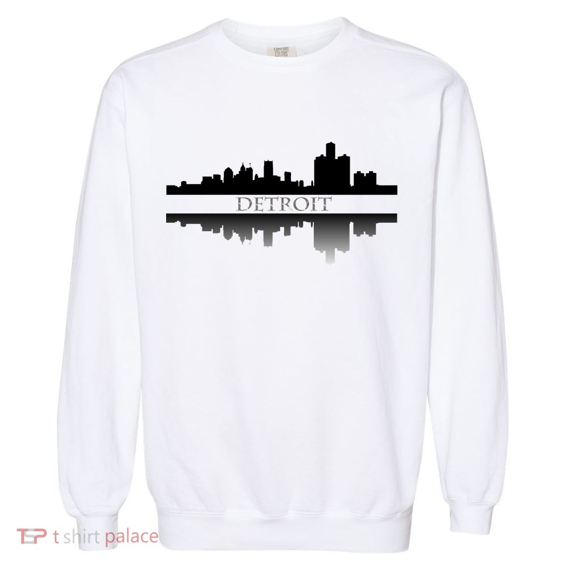 Detroit Mirrored Skyline Garment-Dyed Sweatshirt