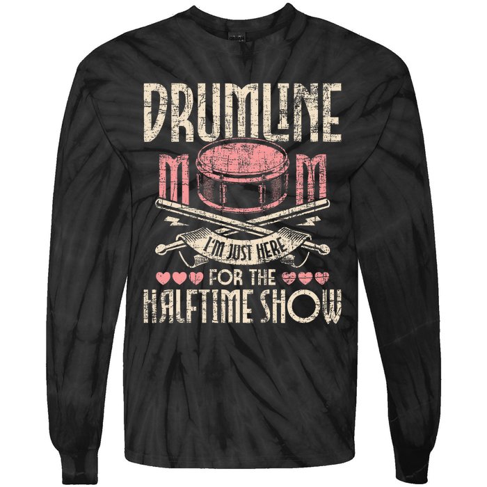 Drumline Mom Snare Drum Drummer Marching Band Drumming Tie-Dye Long Sleeve Shirt