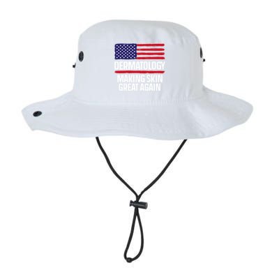 Dermatology Make Skin Great Again Usa American Flag Skincare Gift Legacy Cool Fit Booney Bucket Hat