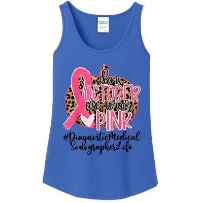 Diagnostic Medical Sonographer In October We Wear Gift Ladies Essential Tank