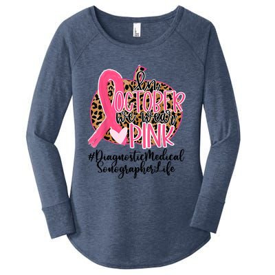 Diagnostic Medical Sonographer In October We Wear Gift Women's Perfect Tri Tunic Long Sleeve Shirt