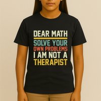 Dear Math Solve Your Own Problems Funny Sarcastic T-Shirt