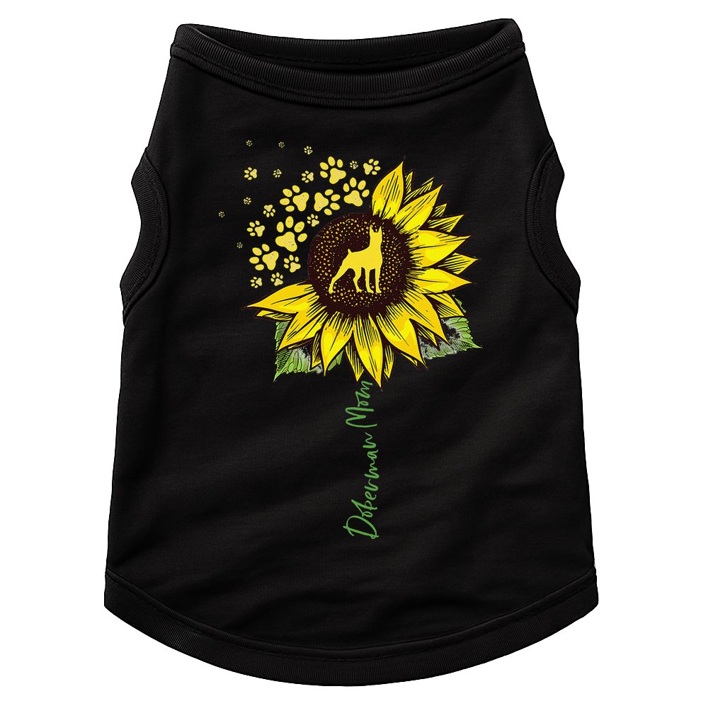 Doberman Mom Sunflower Doberman Pinscher Gifts Dog Mom Mama Doggie Tank