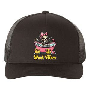 Duck Mom Skeleton Funny Bath Time Halloween Yupoong Adult 5-Panel Trucker Hat