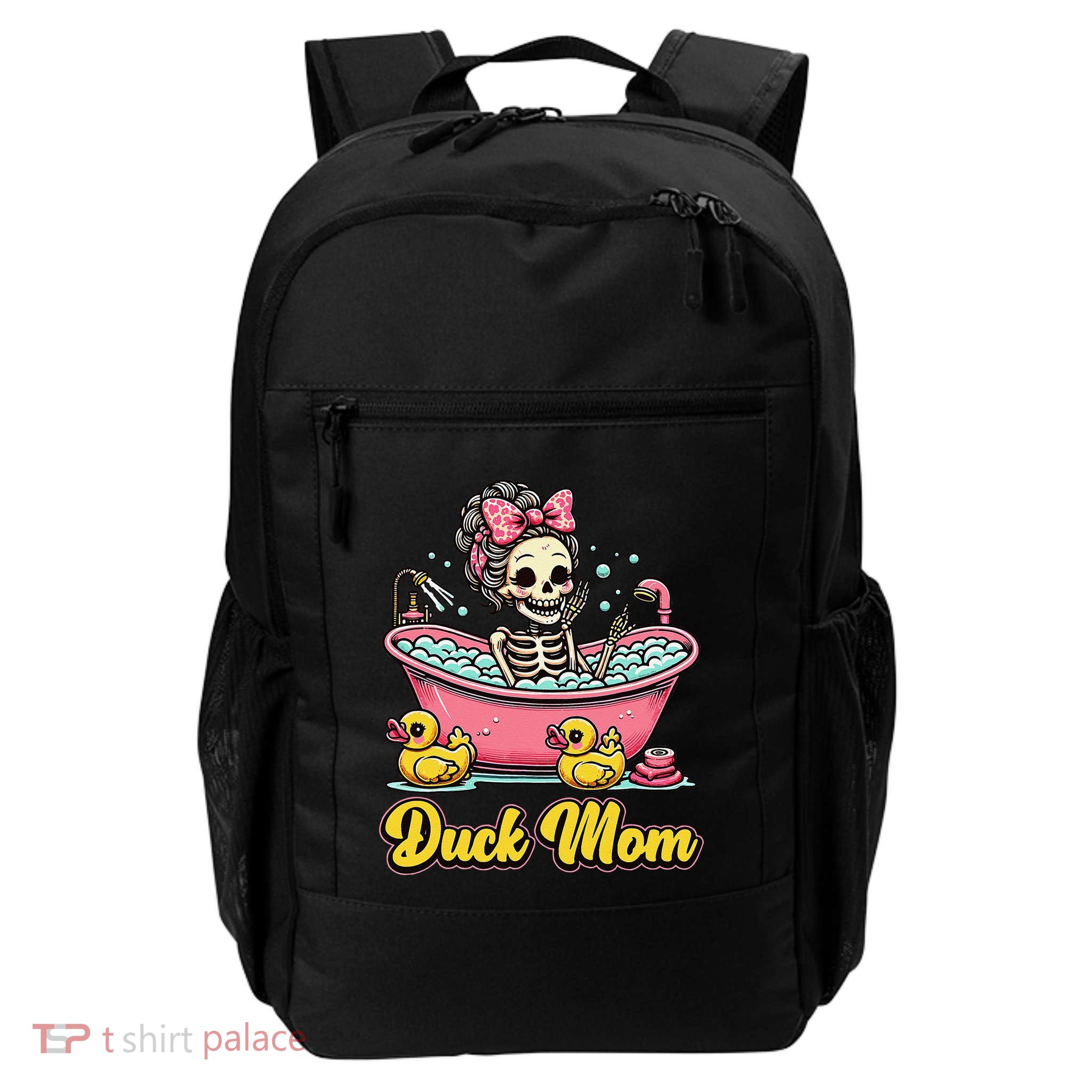 Duck Mom Skeleton Funny Bath Time Halloween Daily Commute Backpack
