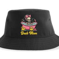 Duck Mom Skeleton Funny Bath Time Halloween Sustainable Bucket Hat