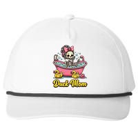 Duck Mom Skeleton Funny Bath Time Halloween Snapback Five-Panel Rope Hat