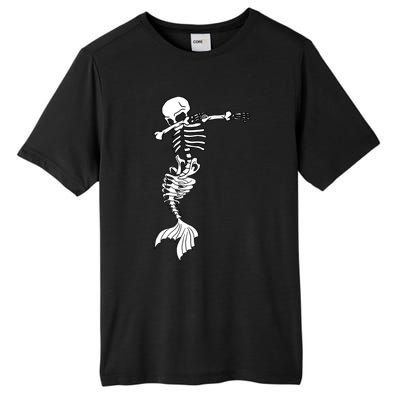 Dabbing Mermaid Skeleton Halloween Creepy Dab Dance Humor Funny Gift Tall Fusion ChromaSoft Performance T-Shirt