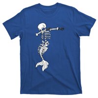 Dabbing Mermaid Skeleton Halloween Creepy Dab Dance Humor Funny Gift T-Shirt