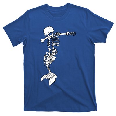 Dabbing Mermaid Skeleton Halloween Creepy Dab Dance Humor Funny Gift T-Shirt