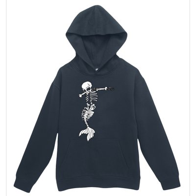 Dabbing Mermaid Skeleton Halloween Creepy Dab Dance Humor Funny Gift Urban Pullover Hoodie