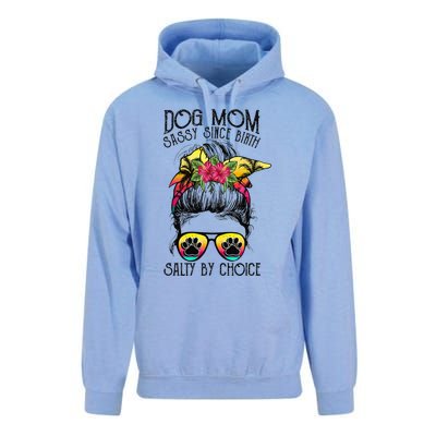 Dog Mom Sassy Since Birth Salty By Choice Funny Summer Beach Unisex Surf Hoodie