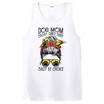 Dog Mom Sassy Since Birth Salty By Choice Funny Summer Beach PosiCharge Competitor Tank