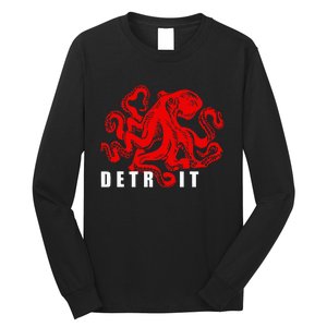 Detroit Michigan Souvenir Octopus Kraken Detroit Long Sleeve Shirt