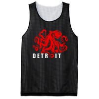 Detroit Michigan Souvenir Octopus Kraken Detroit Mesh Reversible Basketball Jersey Tank