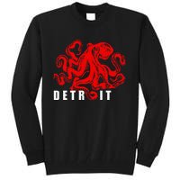 Detroit Michigan Souvenir Octopus Kraken Detroit Tall Sweatshirt