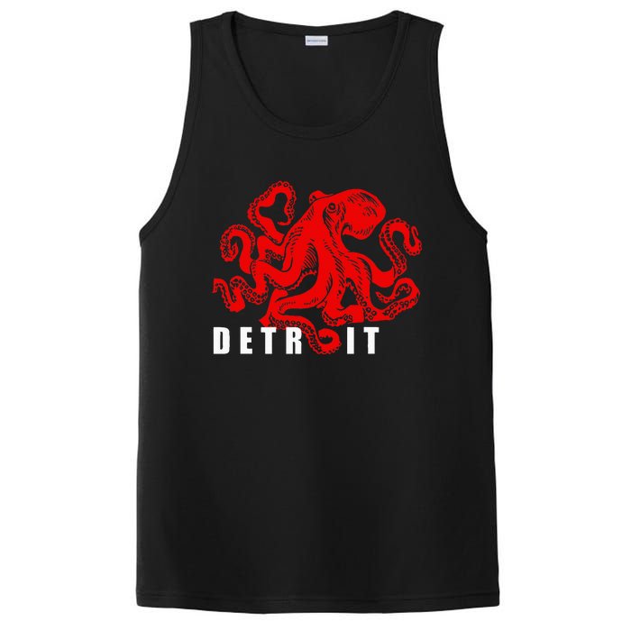 Detroit Michigan Souvenir Octopus Kraken Detroit PosiCharge Competitor Tank