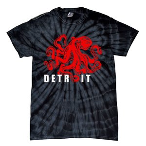 Detroit Michigan Souvenir Octopus Kraken Detroit Tie-Dye T-Shirt