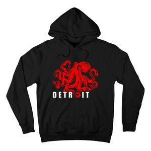 Detroit Michigan Souvenir Octopus Kraken Detroit Tall Hoodie