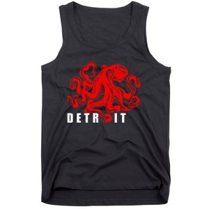 Detroit Michigan Souvenir Octopus Kraken Detroit Tank Top