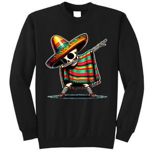 Dabbing Mexican Skeleton Poncho Cinco De Mayo LetS Fiesta Sweatshirt