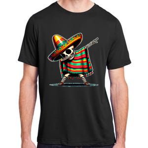 Dabbing Mexican Skeleton Poncho Cinco De Mayo LetS Fiesta Adult ChromaSoft Performance T-Shirt