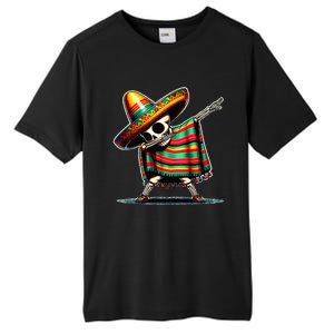 Dabbing Mexican Skeleton Poncho Cinco De Mayo LetS Fiesta Tall Fusion ChromaSoft Performance T-Shirt