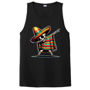 Dabbing Mexican Skeleton Poncho Cinco De Mayo LetS Fiesta PosiCharge Competitor Tank