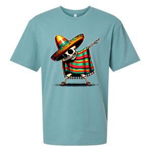 Dabbing Mexican Skeleton Poncho Cinco De Mayo LetS Fiesta Sueded Cloud Jersey T-Shirt