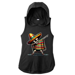 Dabbing Mexican Skeleton Poncho Cinco De Mayo LetS Fiesta Ladies PosiCharge Tri-Blend Wicking Draft Hoodie Tank