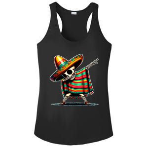 Dabbing Mexican Skeleton Poncho Cinco De Mayo LetS Fiesta Ladies PosiCharge Competitor Racerback Tank