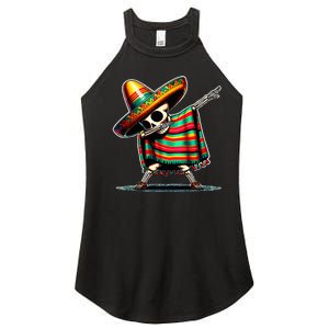 Dabbing Mexican Skeleton Poncho Cinco De Mayo LetS Fiesta Women's Perfect Tri Rocker Tank