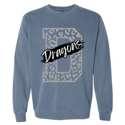 Dragons Mascot School Sports Spirit Games Day Sport Fan Team Garment-Dyed Sweatshirt