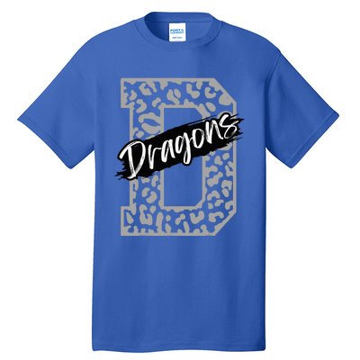 Dragons Mascot School Sports Spirit Games Day Sport Fan Team Tall T-Shirt