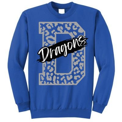 Dragons Mascot School Sports Spirit Games Day Sport Fan Team Tall Sweatshirt